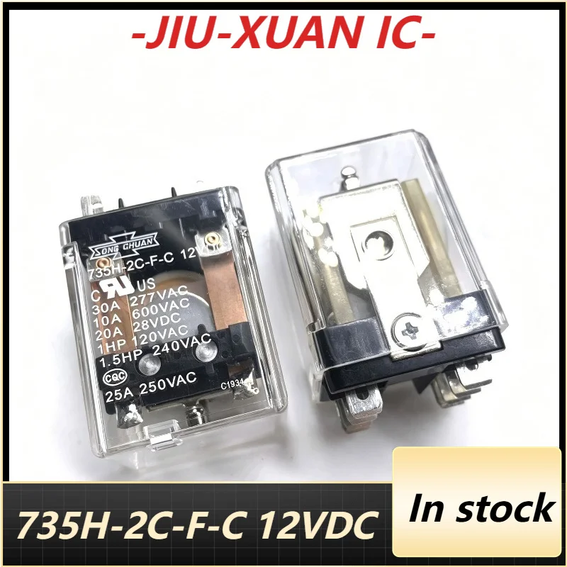 Новинка! 1 шт./лот 735H-2A-F-C 6-контактное, 735H-2C-F-C 8-контактное, 12VDC 30A, 2 комплекта переходных реле -2А.