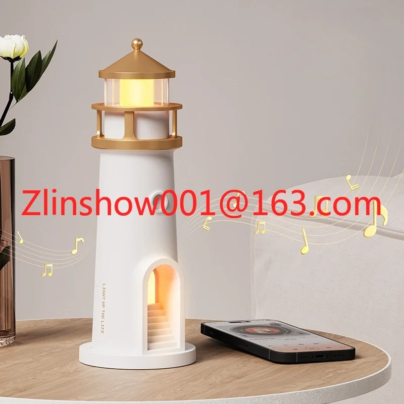Moonlight Tower Projection Desk Lamp Rechargeable Moonlight Human Body Sensing Bedroom Led Table Lamp