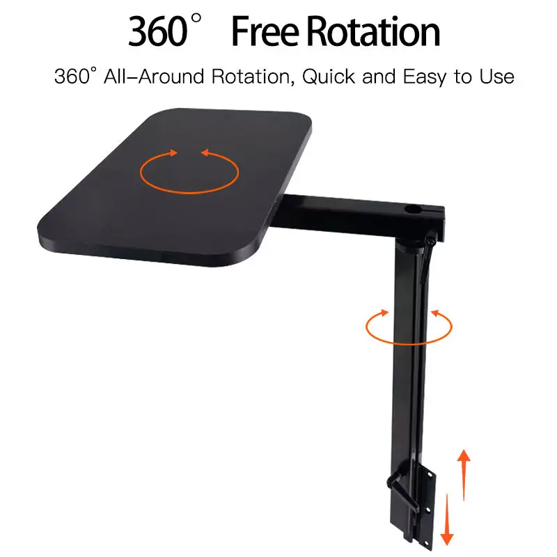 Caravan Accessories Aluminum Alloy Black RV Adjustable Table Leg 360 Degree Rotation for RV Vehicle Camper Travel Trailer