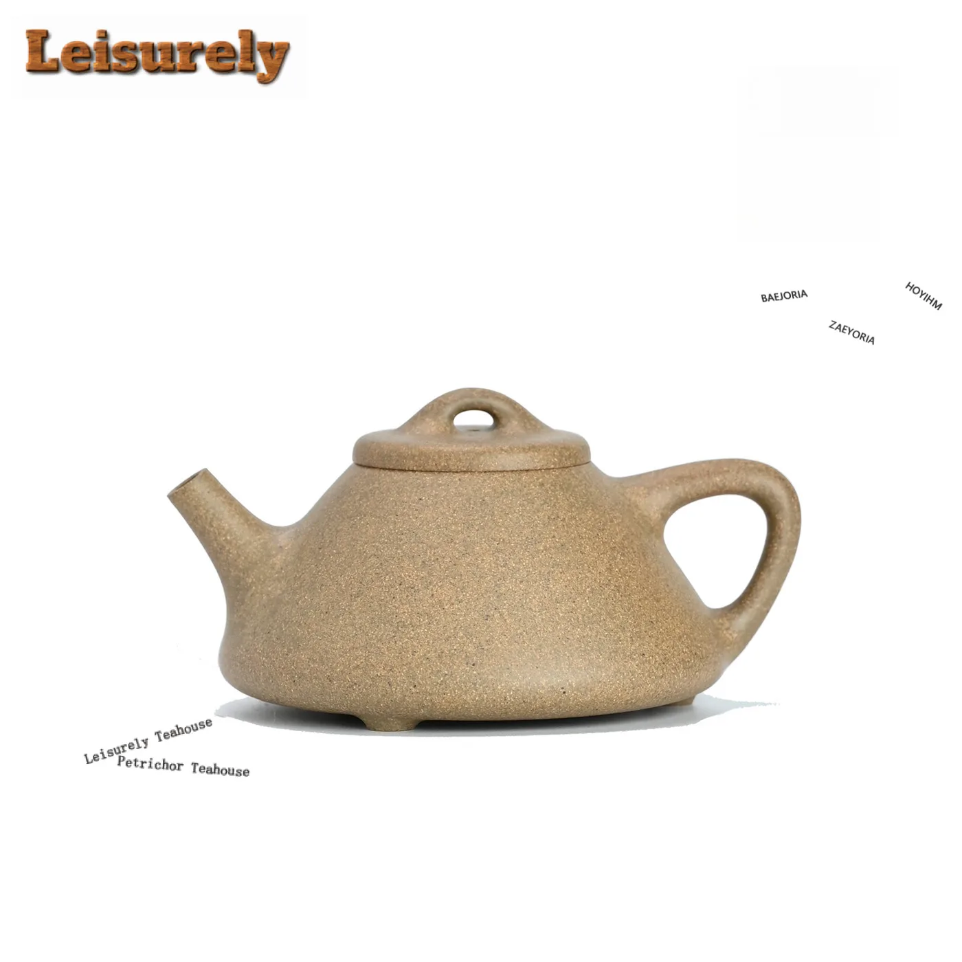 300ml Elegante Yixing Lila Ton-Teekanne, handgefertigt, Steinlöffel-Design, Rohstein-Teekessel mit Filter, Zisha Teeset, Teegeschenke