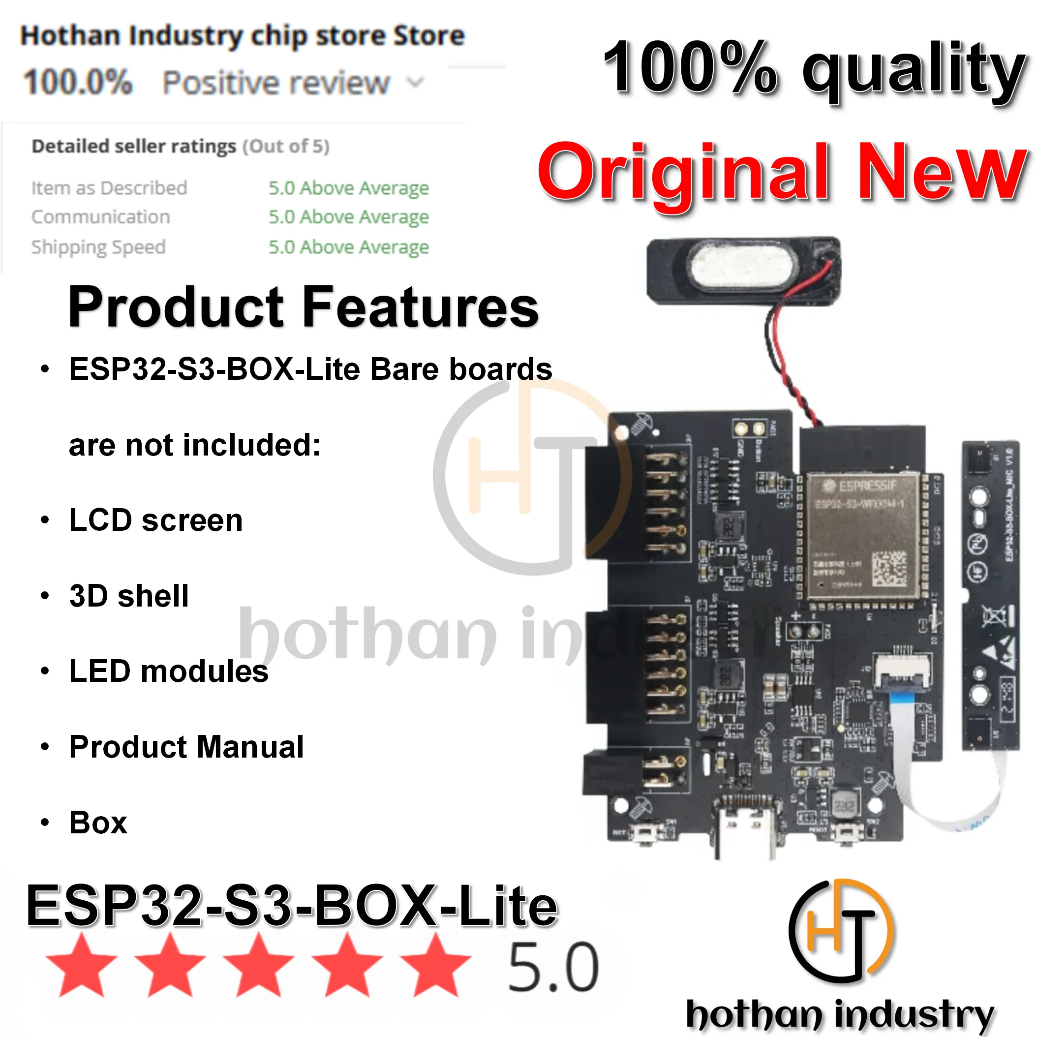 （1PCS）100% NEW ESP32-S3-BOX-3  ESP32-S3-BOX-3B AIOT Application Development Kit module  2.4 GHz Wi-Fi + Bluetooth 5