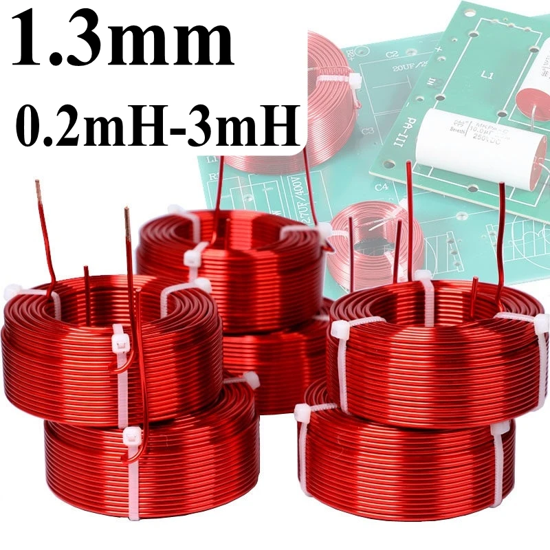 1.3mm 0.2mH-3mH air core inductor customized oxygen free copper divider DIY fever inductor coil Speaker Accessories
