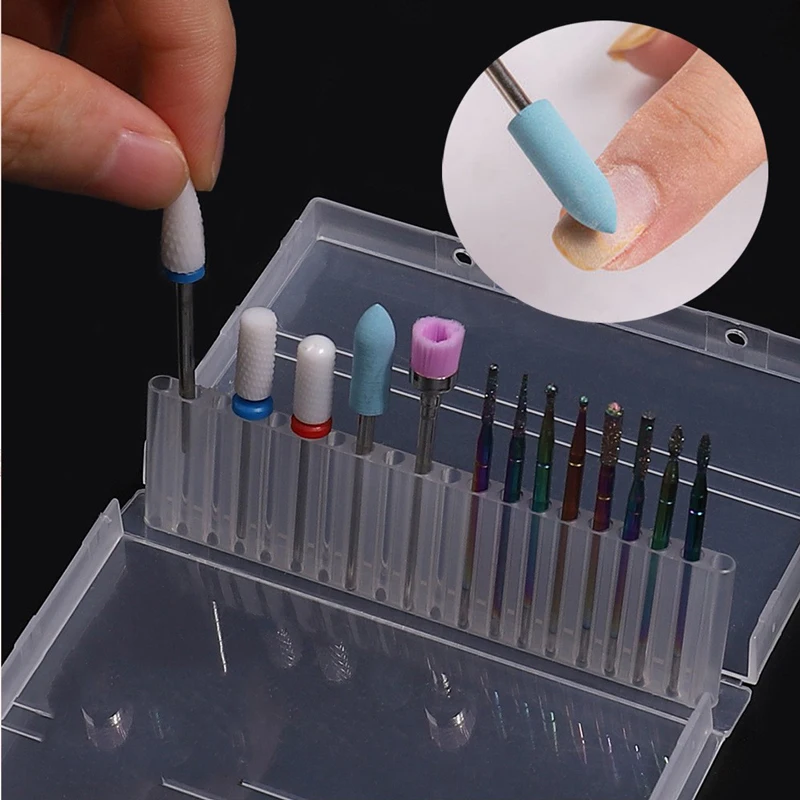 13 Teile/schachtel Professionelle Keramik Nagel Bohrer Set Elektrische Maniküre Nagel Datei Bit Für Acryl Gel Nägel Und Nagelhaut Nagel Sets