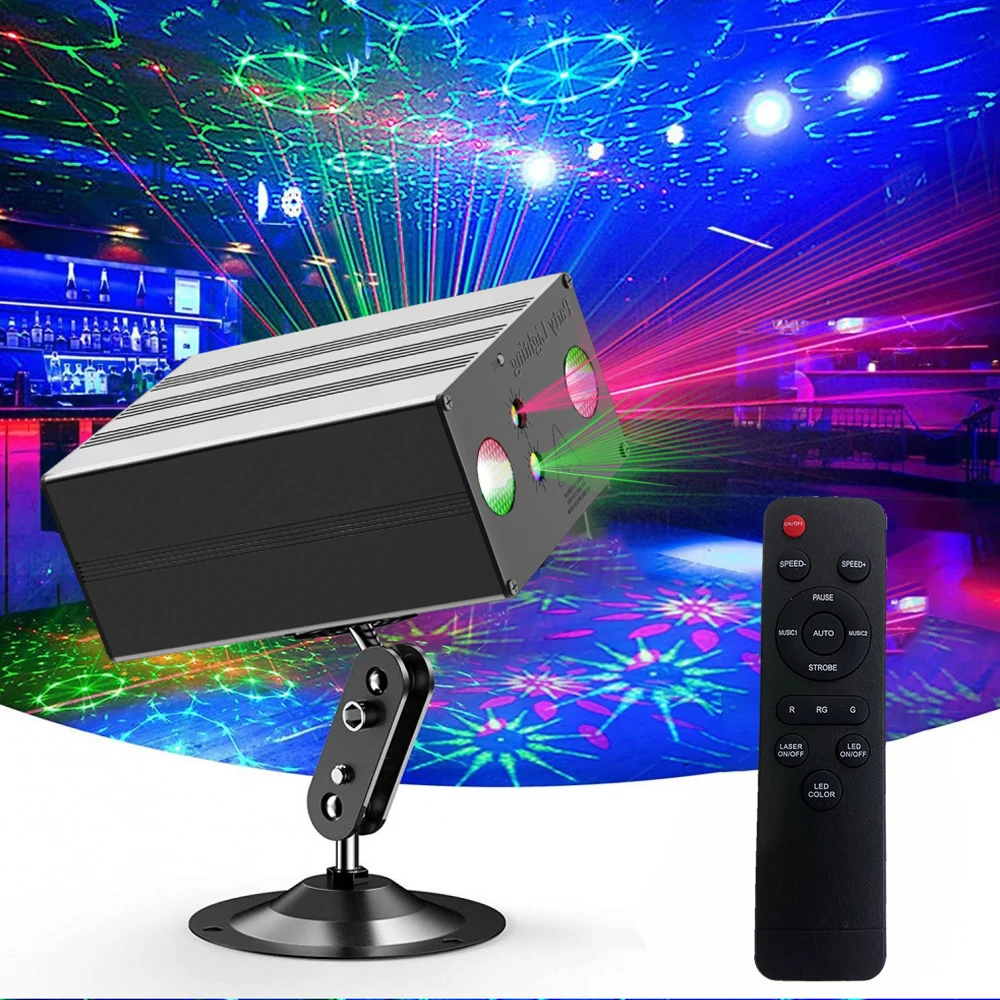 

Вечерние огни Dj Disco Ball Light Pattern Проектор Звуковая активация Танцы День Рождения Бар Караоке Рождественские свадебные украшения