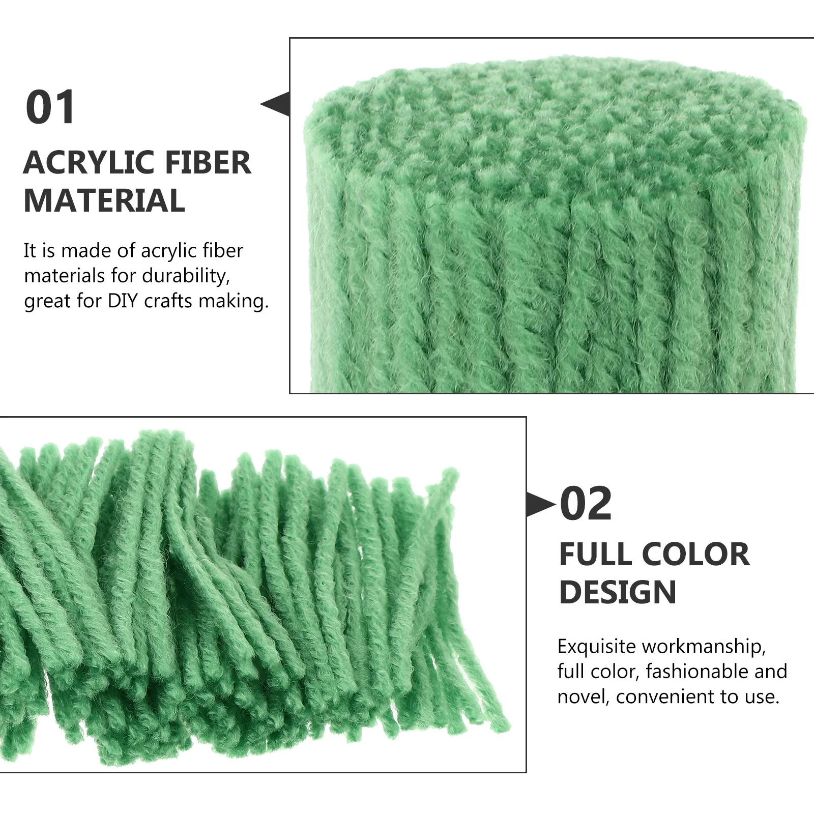 

10pcs Latch Hook Yarn Diy Carpet Craft Kit Acrylic Fiber Embroidery Rug Cloth For Handmade Weaving Decoration Pre-Cut Wool Yarn