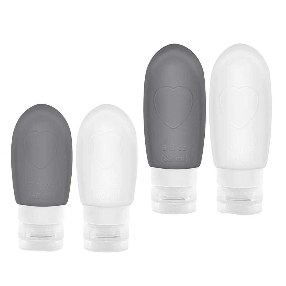 

4pcs Travel Bottles 60ml 90ml Empty Containers Refillable LeakProof Durable Mini For Shampoo Travel Containers Makeup