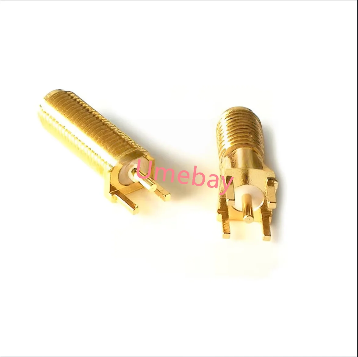 10 pieces per bag SMA female head female pin 50 ohm RP board end right angle gold-plated frequency range 0-6G RF coaxial RF conn