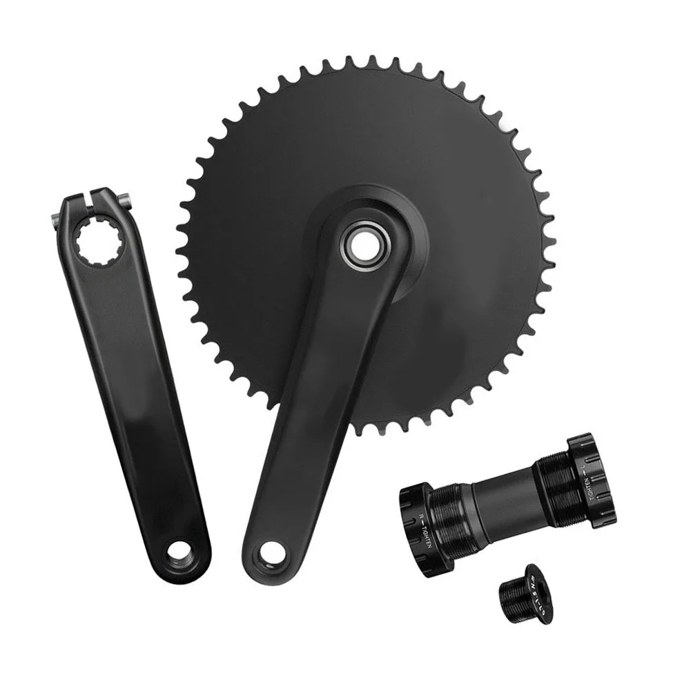 Aerodynamic 50T Crankset for Road Bikes Featuring Positive Negative Teeth Design Compatible with 9-12 Speed Systems