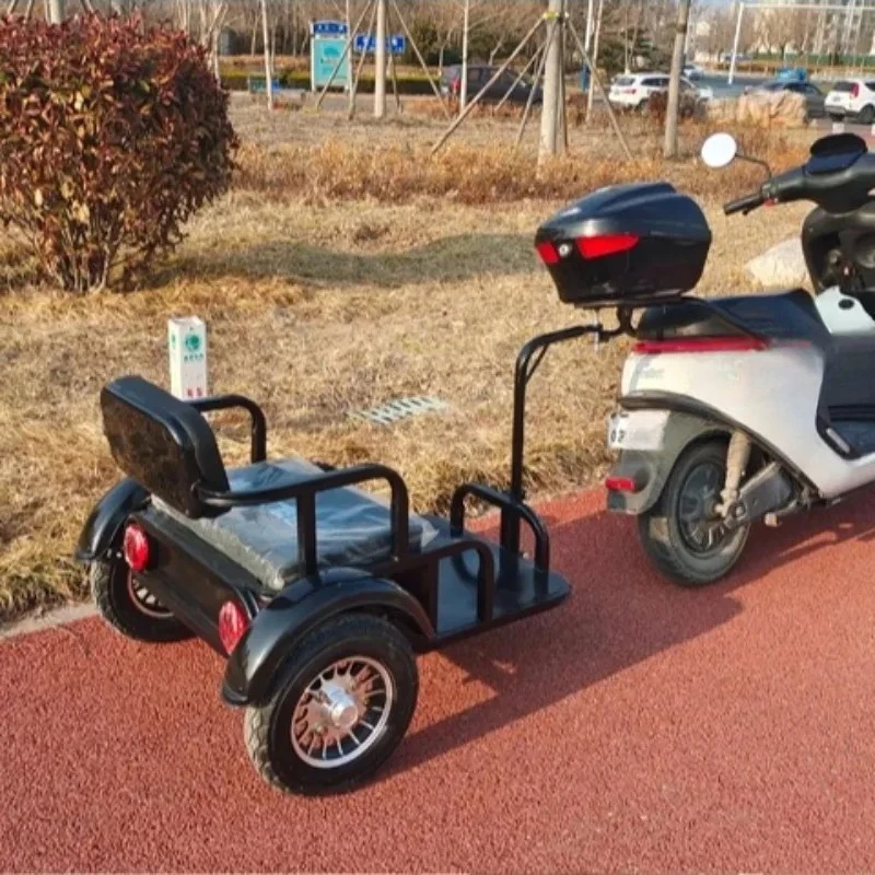 

Metal Outdoor Electric Bicycle Trailer Carry People Shock Absorption Professional Wear-resistant Electric Bicycle Accessories