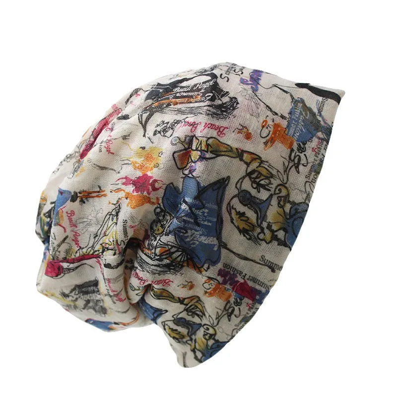 Neue Mode Frauen Sommer Brief Hut Farben Weibliche Floral Warme Mütze Schal Herbst Mädchen Frühling Beanie Bonnet Dance Beanies – Detail 3