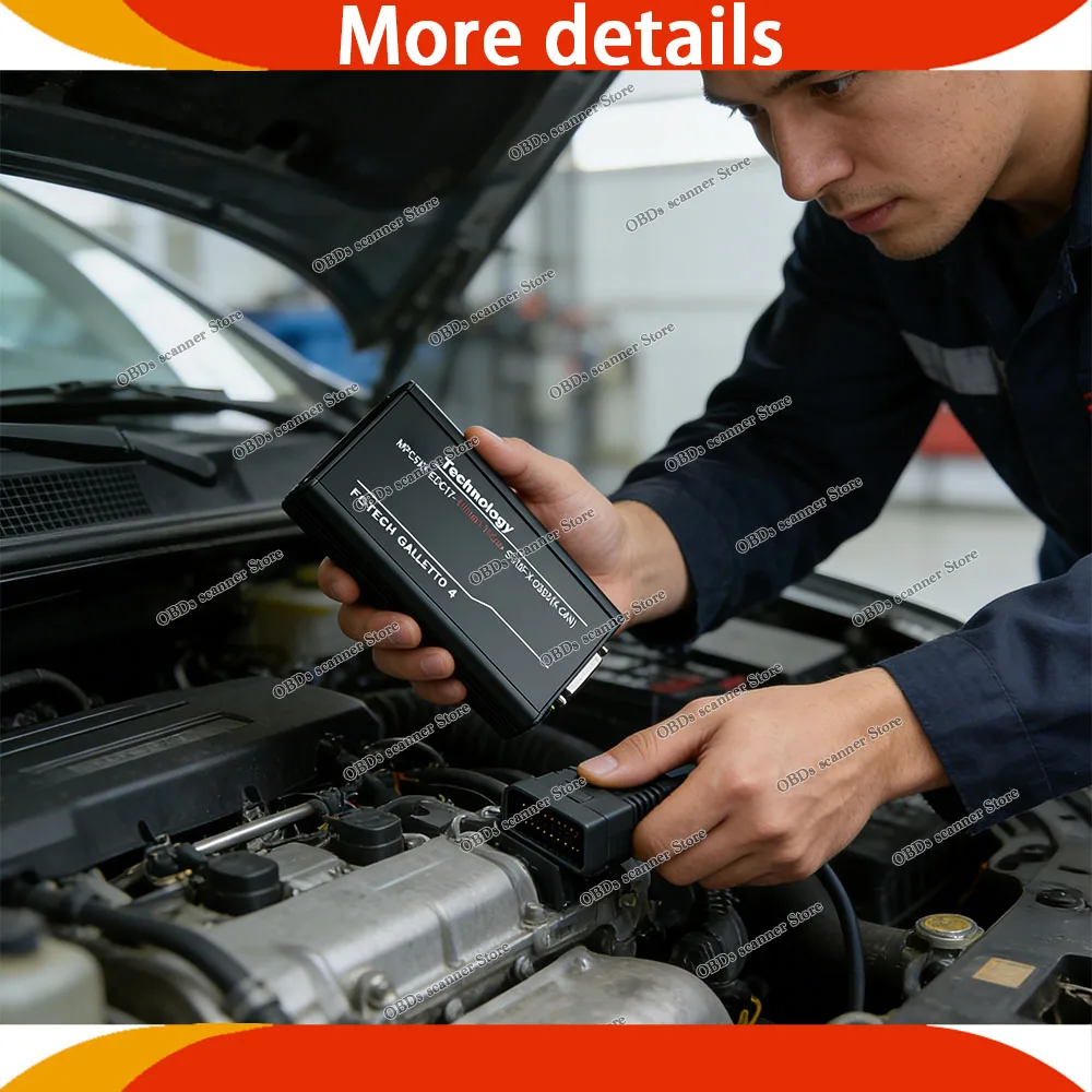 FGTECH Galletto 4 V54 Auto ECU Chip Tuning OBD2 Scanner Diagnostic Equipment Support BDM Full Function Programmer Tool New VCI