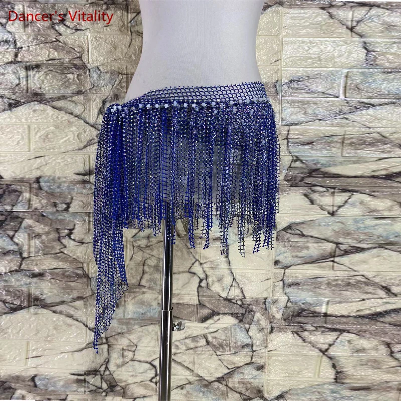 Belly Danced Accessory Mesh Senior Stones Belly Dancing Belt for Female Oriental Dance Clothing Girl\'s Dance Outfit