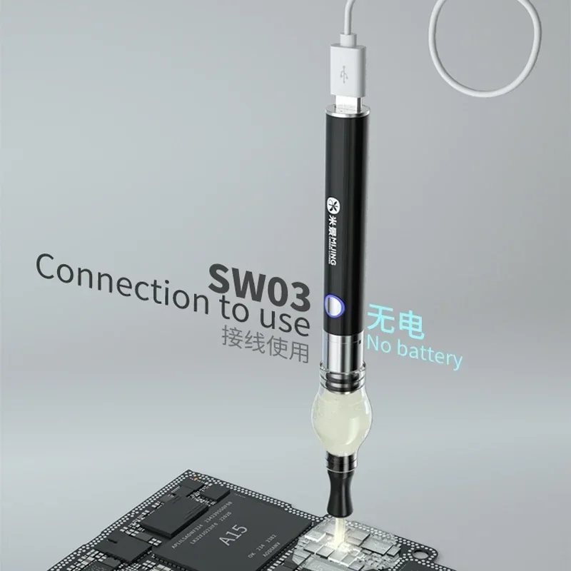 MIJING SW-03 Rosin Atomizing Pen For Phone Mainboard PCB Short Circuit Detector Without Electric Soldering Iron Smoke Tools