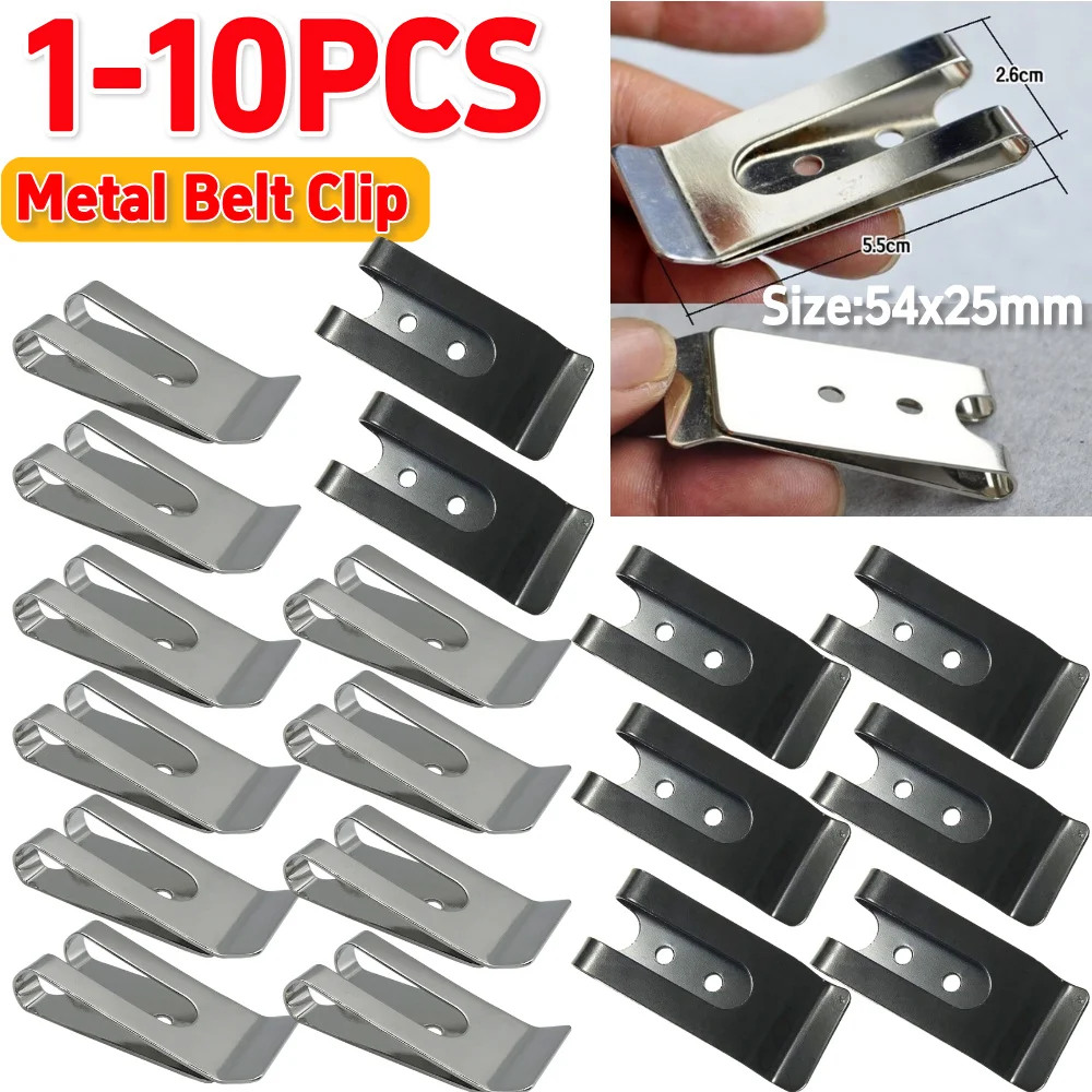 

Metal Belt Clip Holster Sheath Belt Clip Double Holes Clasp Spring Buckle Hook for Belt Bag Leather DIY for Wallets Pouches