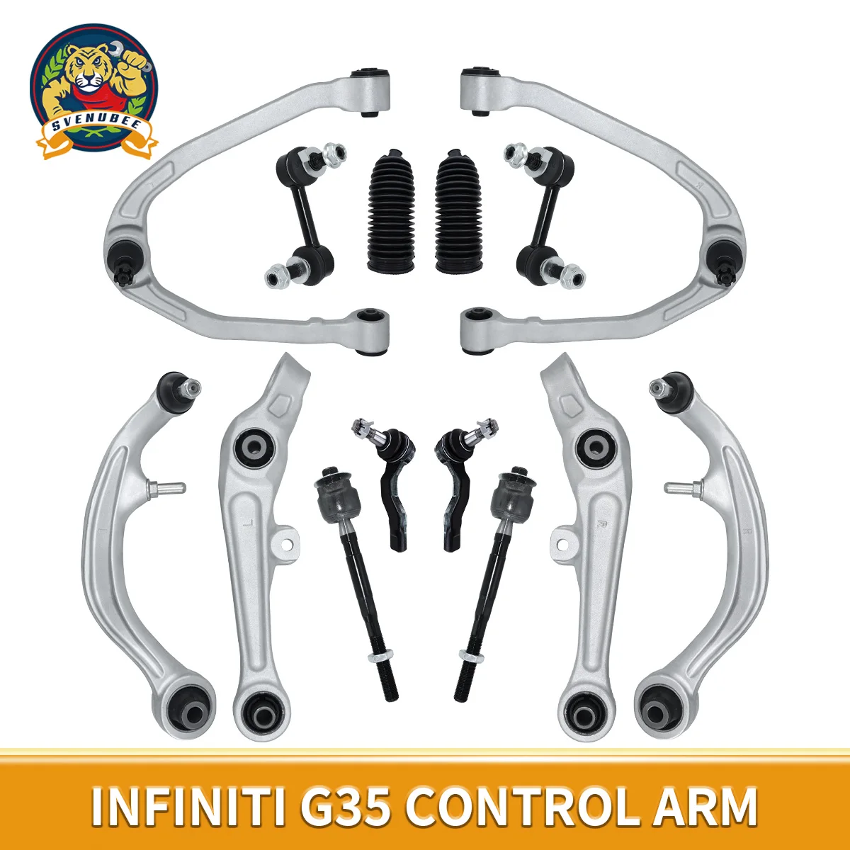 

Svenubee Front Lower Control Arm Sway Bar End Link 14pcs Set for Infiniti G35 Nissan 350Z 2003 2004 2005 2006 2007 2008 2009