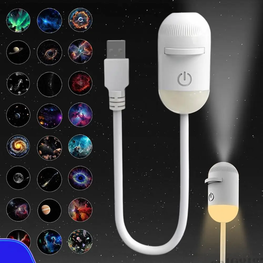 Mini Galaxy Star Projector Night Light Nebula Ceiling LED Lamp Galaxy Projection Light Starry Sky Ambient Lamp for Bedroom Gifts