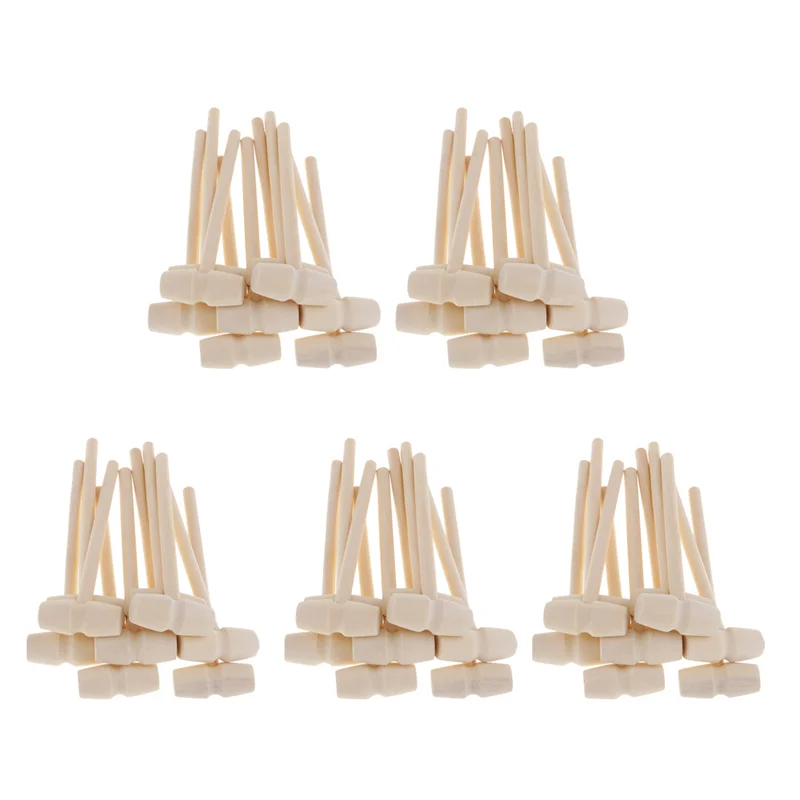 20/50/100 Pieces Mini Wooden Hammer Balls Toy Pounder Replacement Wood Mallets Baby 3D Baking Tools