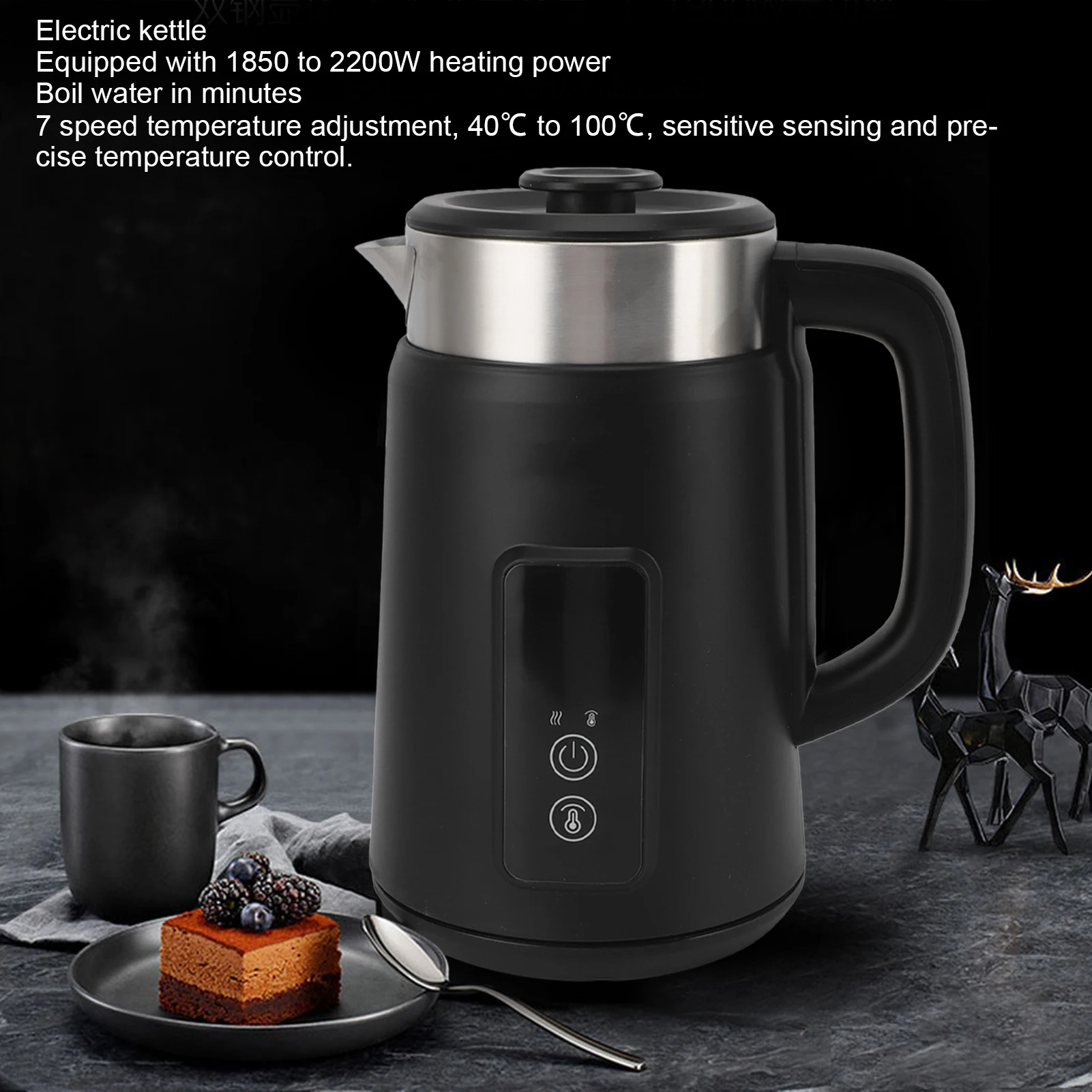 

1.5L Electric Kettle 7 Levels Adjustment Water Heater Kettle Water Boiler Coffee and Tea Electric Kettle Kitchen Electric Kettle