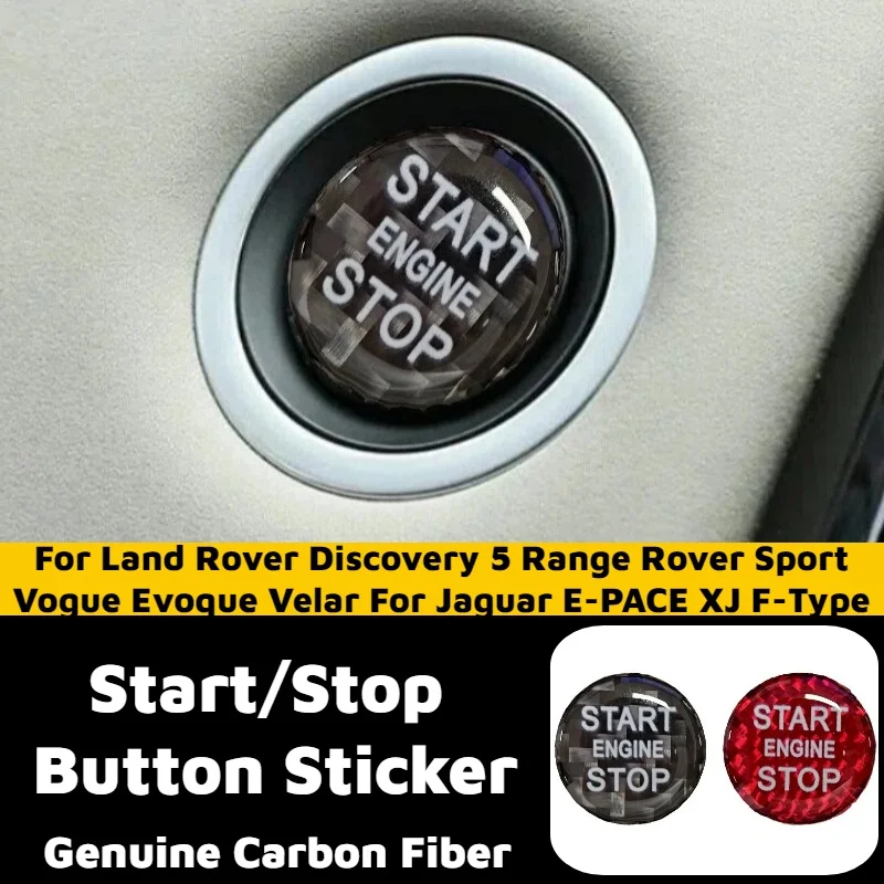 Autocollant de protection pour bouton de démarrage/arrêt pour Land Rover Discovery 5 Range Rover Sport Vogue Evoque Velar Jaguar E-PACE F-Type Accessoires