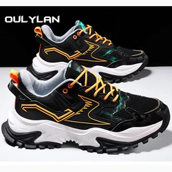 New Design Sneakers Men Fashion Luxury Sneakers Mesh Lace Up Platform Casual Walking Hike Shoes Outdoor Tunning Shoes