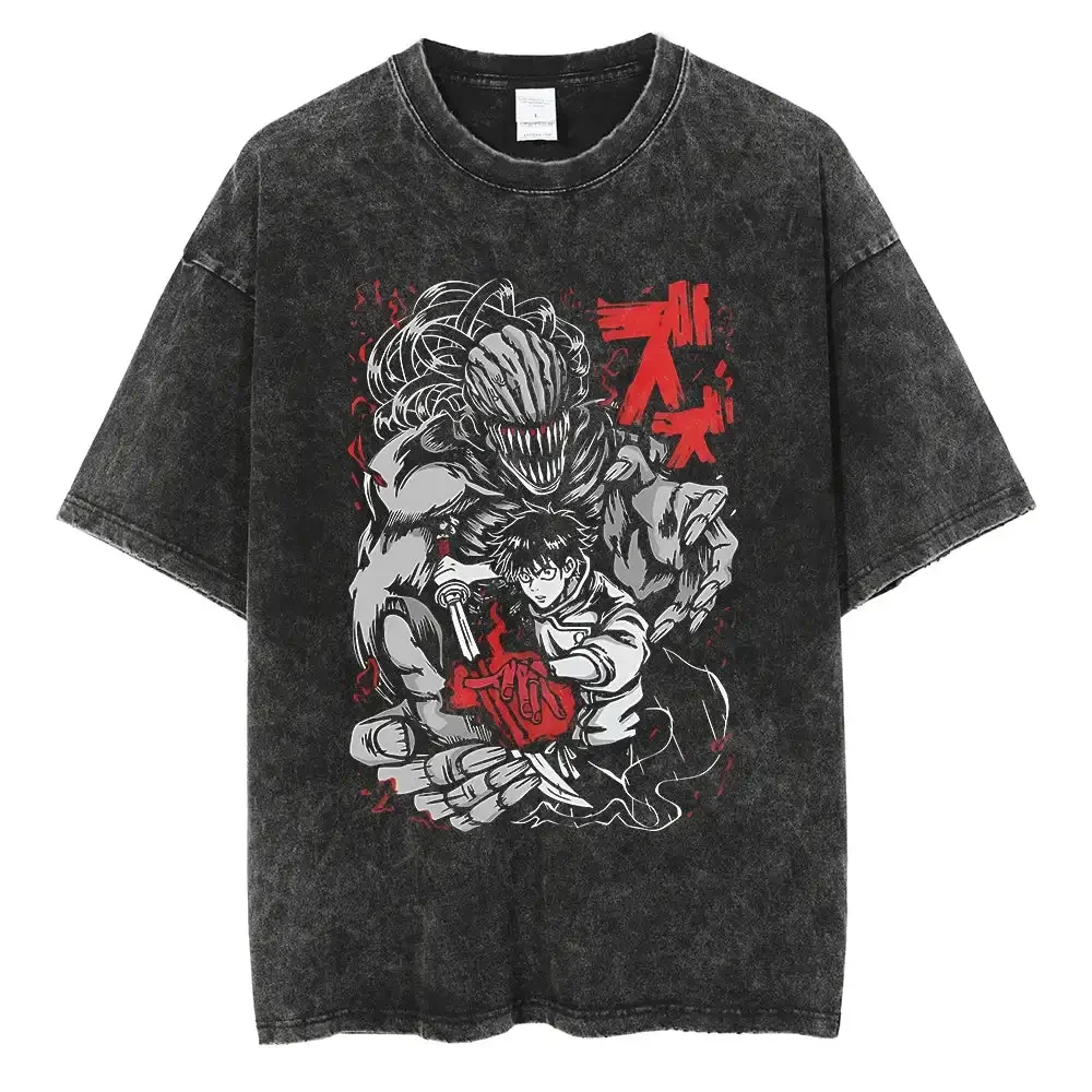 Jujutsu Kaisen Anime giapponese Fushiguro Divine Dogs T-shirt da uomo in puro cotone di alta qualità per il tempo libero Sport Harajuku Y2K Estate