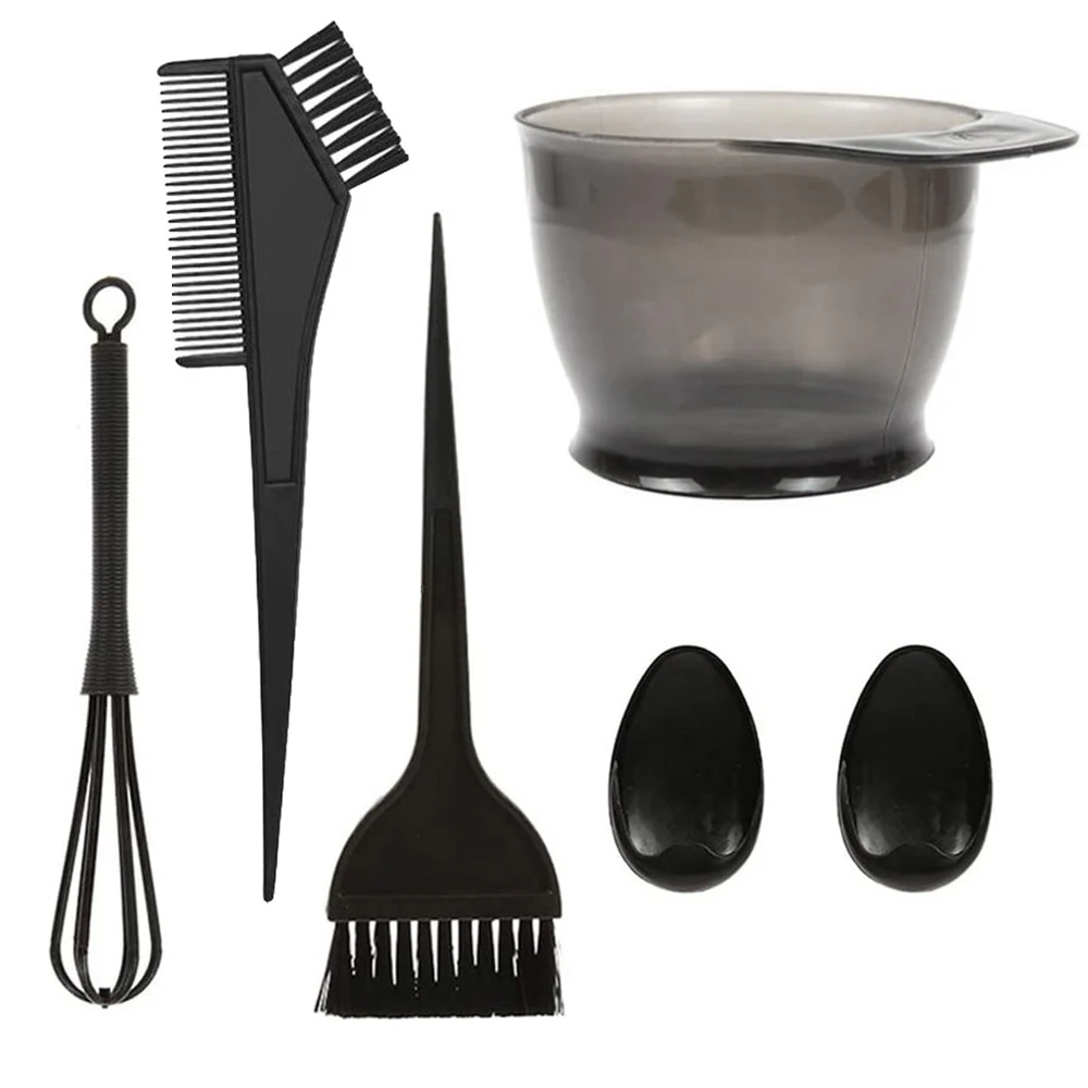 

7 шт./6 шт./компл. профессиональные наборы для окрашивания волос, чаша для краски для волос, щетка для перемешивания для окрашивания волос, отбеливание, DIY, салон, дом C0036A