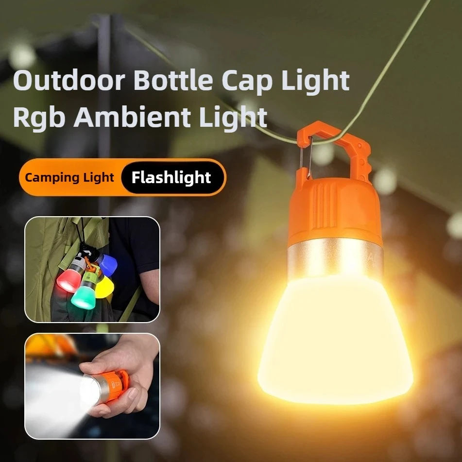 1-5PCS Camping Water Bottle Lantern Outdoor Portable Hanging Light Multi Scene Flashlight for Hiking Travel Tent Lighting