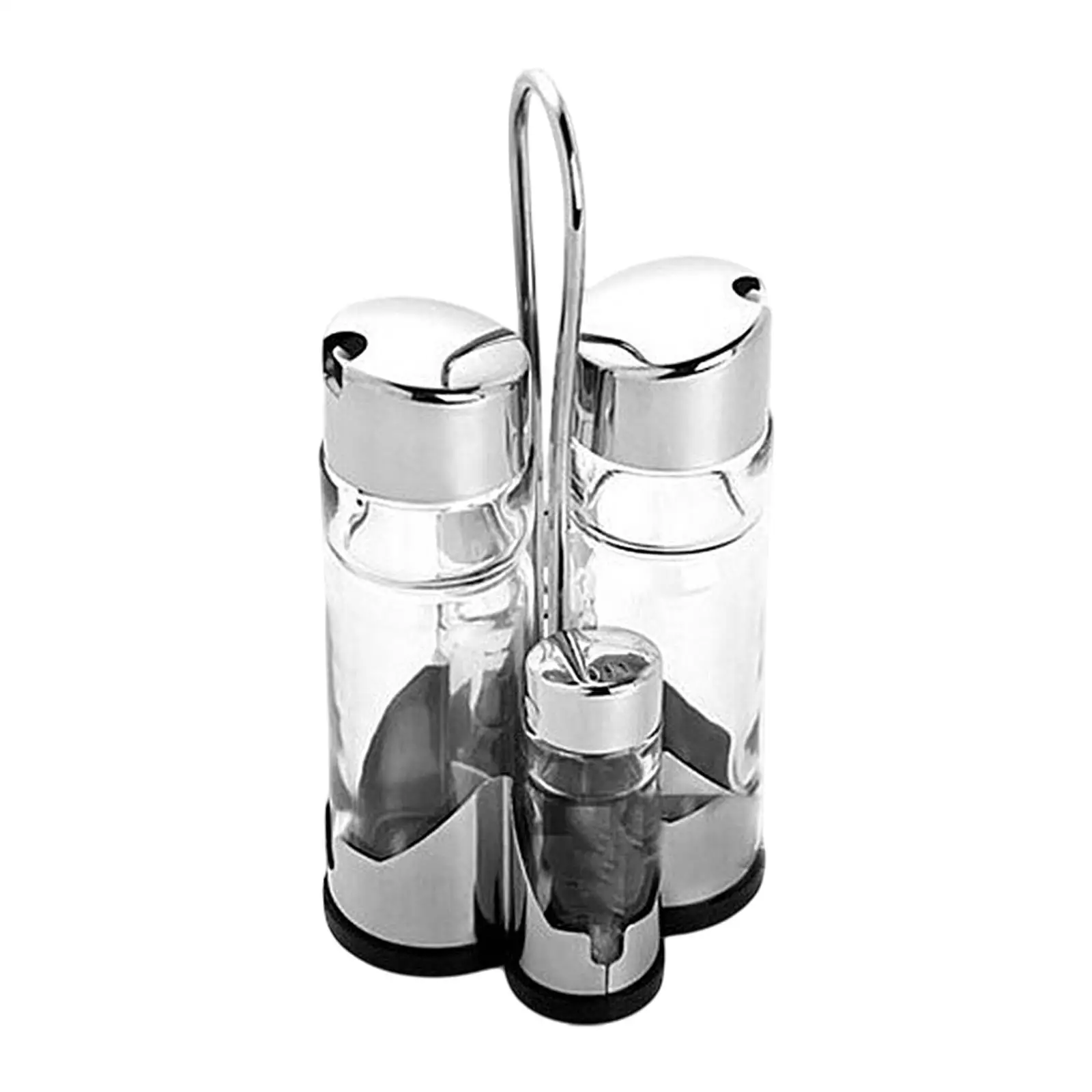 Oil and Vinegar Set Cruet Holder Camping Home Multiuse Pepper BBQ Oil Bottle