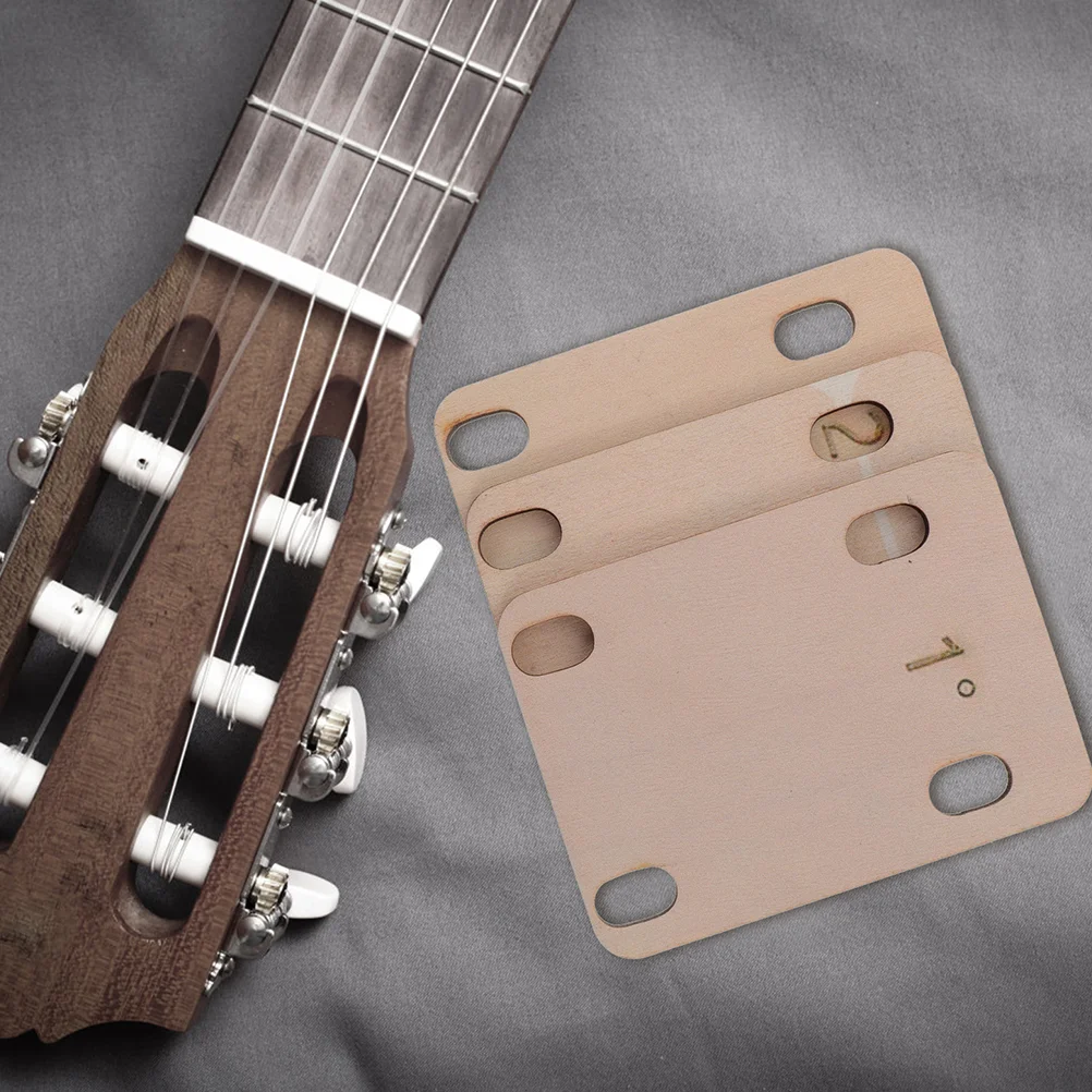 Accesorios espaciadores de guitarra de madera, cuñas de cuello, placa eléctrica, piezas acústicas, 3 uds.