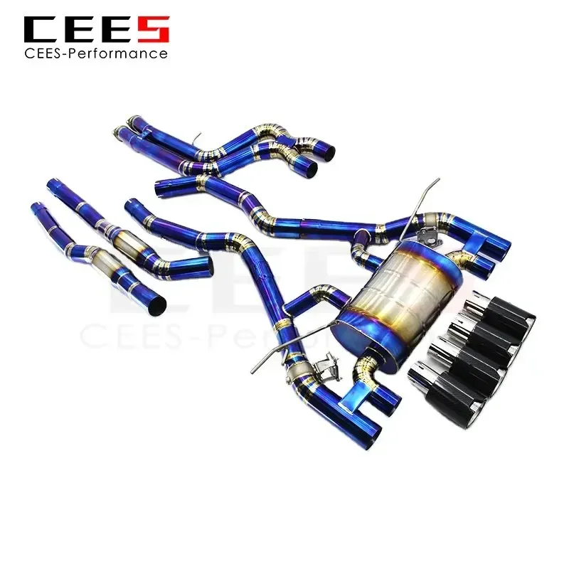 CEES Valve Catback Exhaust System for BMW M3/M4 F80/F82/F8X S55 3.0T 2014-2018 Tuning Front Mid-tail Titanium Exhaust Pipes