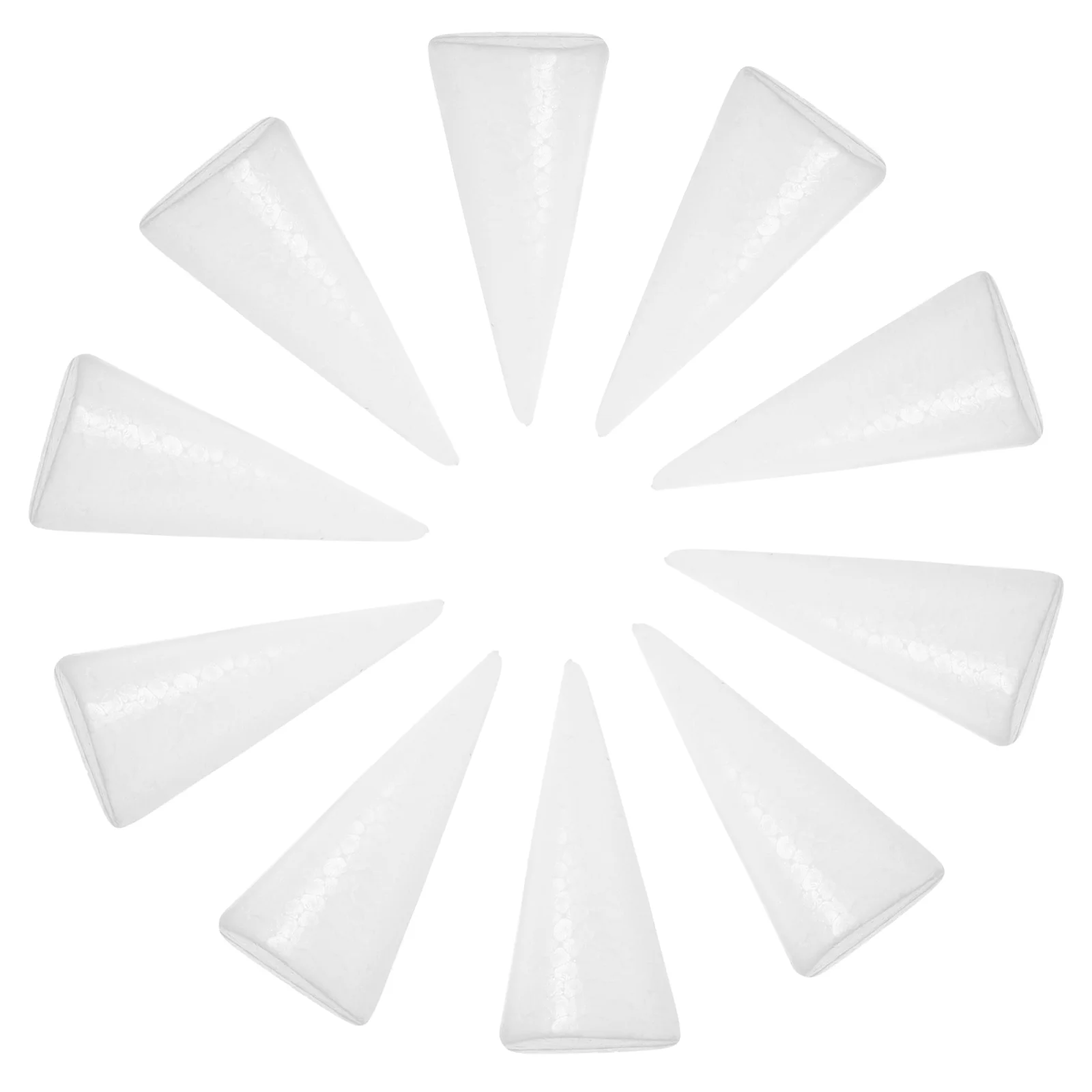 

12pcs 10cm White Solid DIY Cone Children Handmade Craft Cone Accessories for Home Craft Christmas ornament