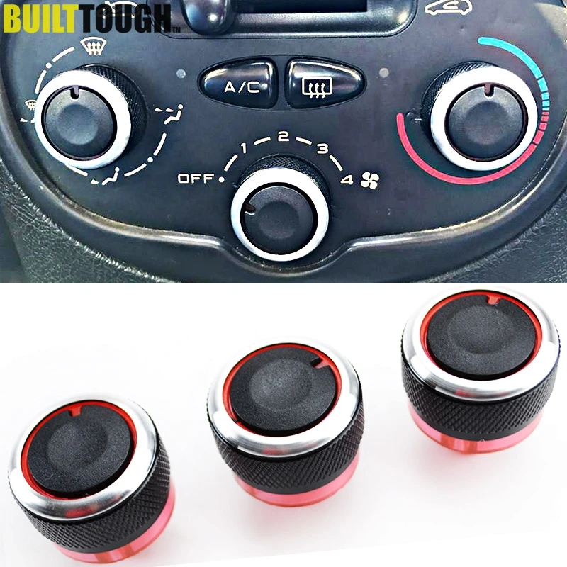 Black AC Heater Climate Control Switch knobs Sticker Dials Cover For Peugeot 206 207 For Citroen C2 Xsara Picasso Accessories