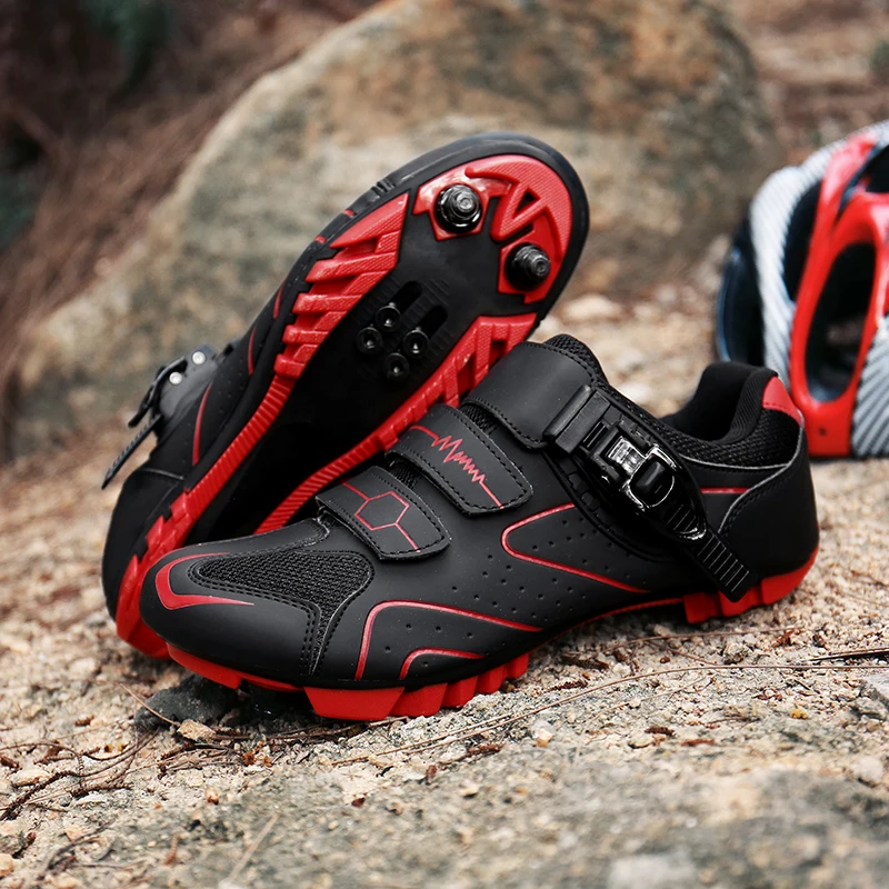 

Men Cycling Shoes Bike Bicycle Speed Cleats MTB Road Unisex Racing Sneakers Professional Fashion Biking Sport Rubber Flat Dirt