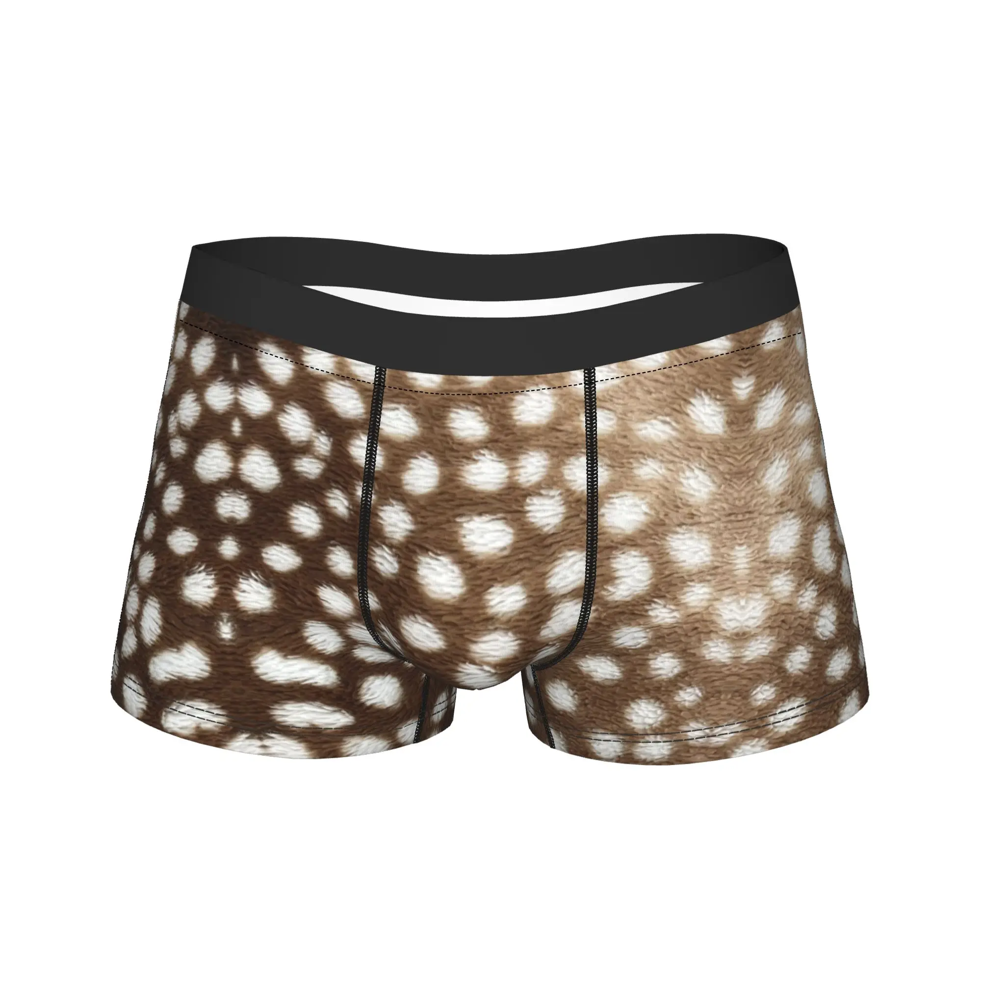 Man Brown Base Light Antelope Spot Boxers HumorousGift Underwear  Boxer Briefs