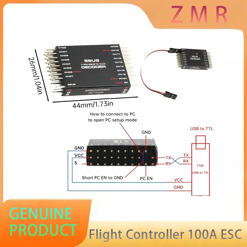 

Приемник декодера SBUS в PWM/PPM DIY SBUS в 16-канальный преобразователь ШИМ 2-сторонний Ppm DIY Электронный комплект