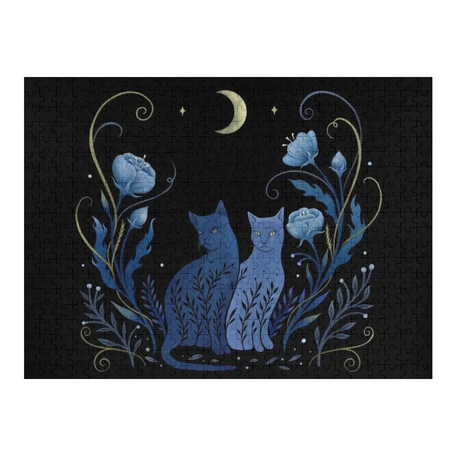 

Пазл с двумя кошками, рождественские подарки, имя, деревянная игрушка-пазл
