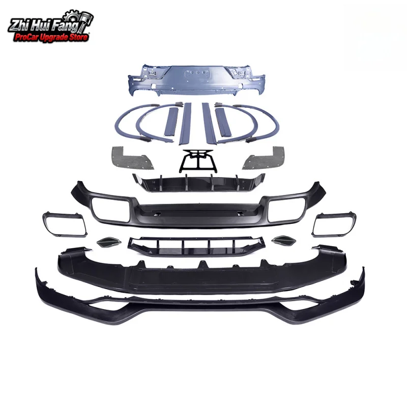 

Подходит для обновления 18-23 Cayenne 9Y0.1 TKT Small Body Kit + купе турбо дверная панель задний средний бампер SD боковые юбки