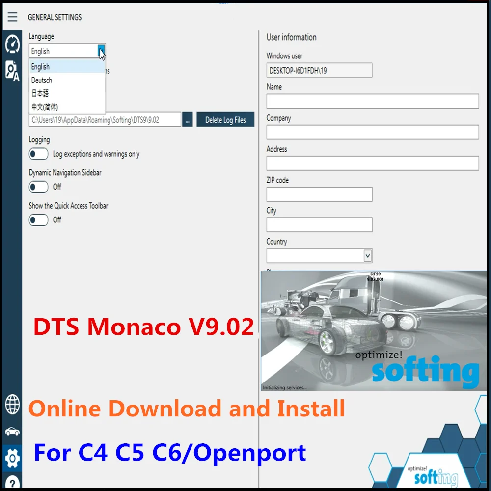 

Latest DTS Monaco V9.02 for MB Star C4 Connector C5 multiplexer C6 VCI for Openport 2.0 OBD2 Tool Online Installation/Activation