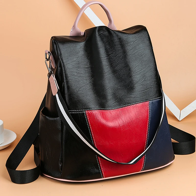 Sac à dos en cuir antivol pour femme, sacs à dos multifonctions pour adolescents, voyage, école, décontracté, initié, femme