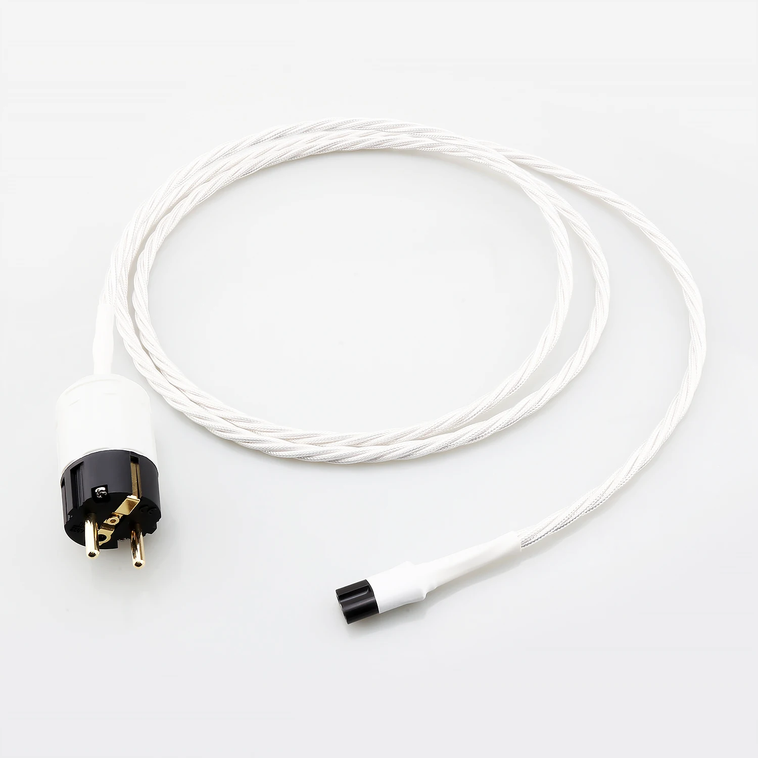 Audiocrast HIFI 7N OCC Audiofilski Kabel Zasilający EU/US z Pozłacanymi Złączami i Złączem w Kształcie Litery 8 — zdjęcie produktu 3