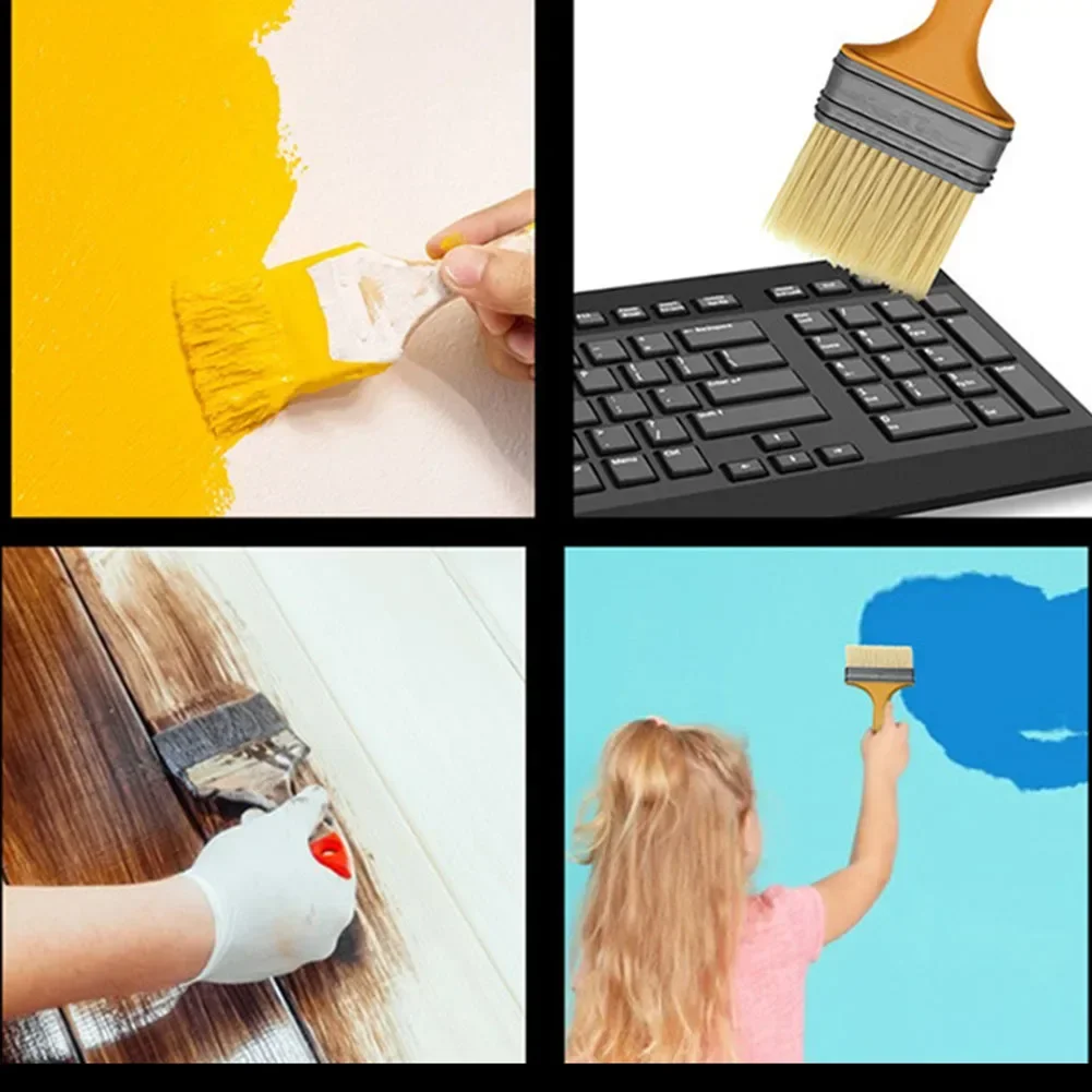 Escova de nylon prática para pintura, 2, 3, 4, 5 polegadas, 1pc, 1.5 polegadas, 1pc, 2.5 polegadas, novo
