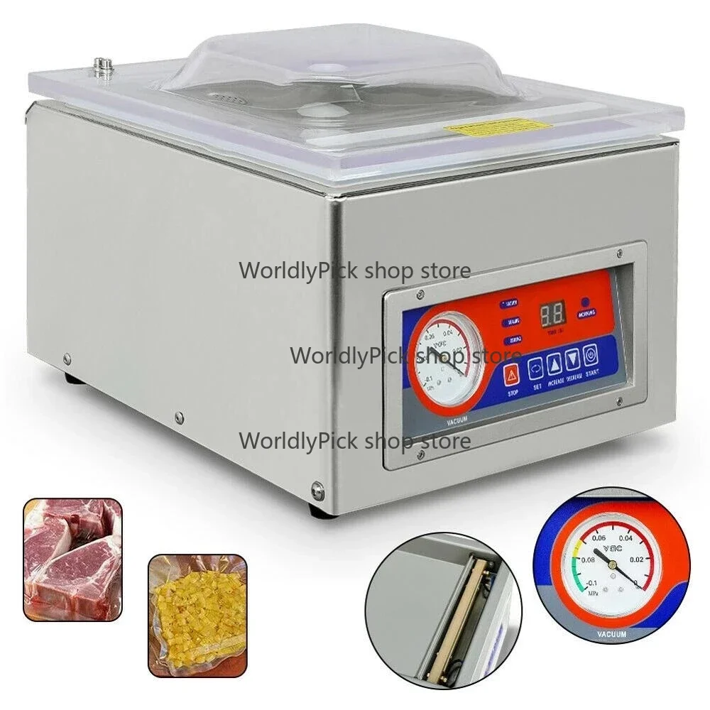 Food Vacuum Packing Machine Commercial Chamber Vacuum Sealer Kitchen Meat Bag Packaging Food Saver Sealing Machine