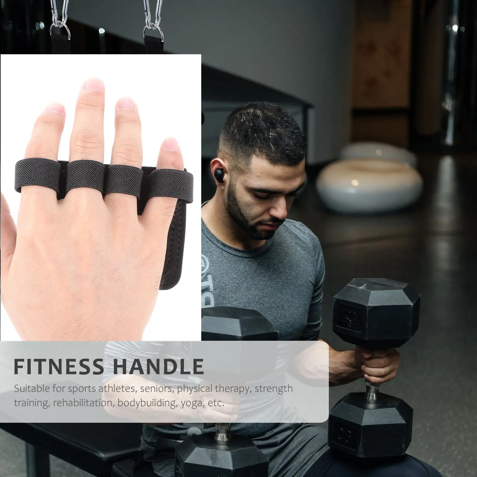 

Exercise Half-Finger Anti-Slip Hand Guard Gloves Fitness Finger Protector Gym Training Tool Weightlifting Dumbbell Bodybuilding