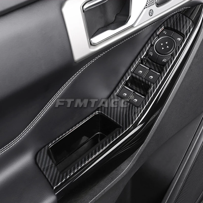 For Ford Explorer U625 2020 2021 2022 Car ABS Carbon Fiber Color Interior Moldings Decoration Cover Stickers Accessories