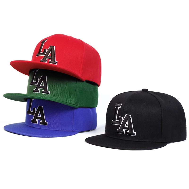 Unisex LA Letter Embroidery Hip-hop Hats Spring Autumn Outdoor Adjustable Casual Baseball Caps Sunscreen Hat