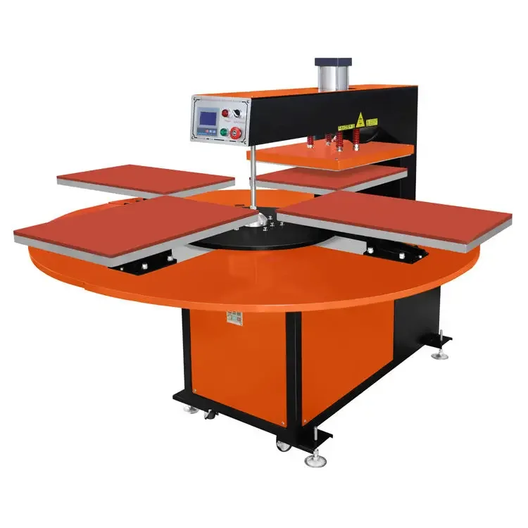 Pneumatic 40*50cm sublimation transfer tshirt 4 station heat press machine 40x60 electric automatic multiple four platen table