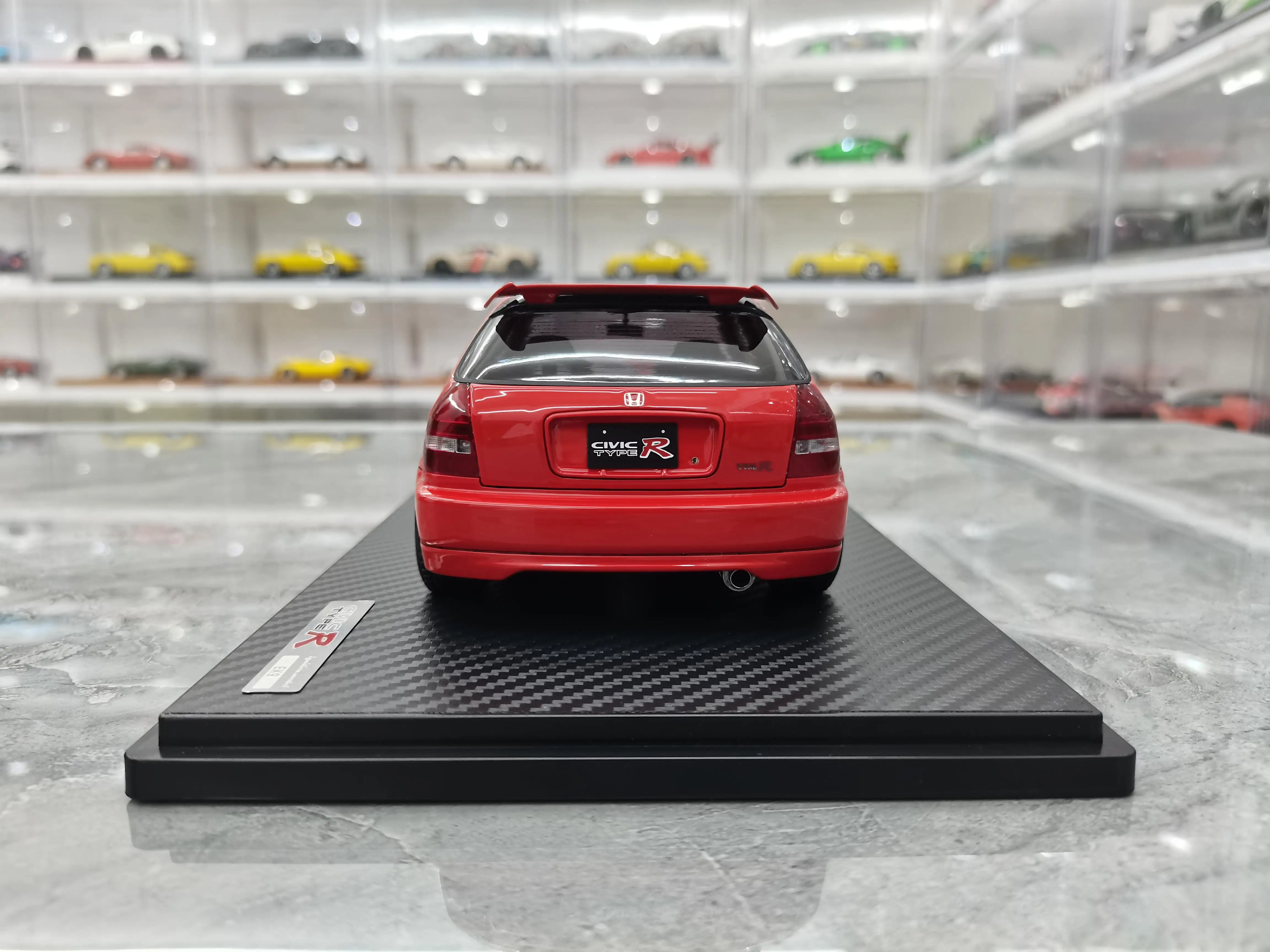 IG 1:18 For CIVIC EK9 Type JDM Limited Edition Simulation Resin Alloy Model Ornament Toy Birthday Gift