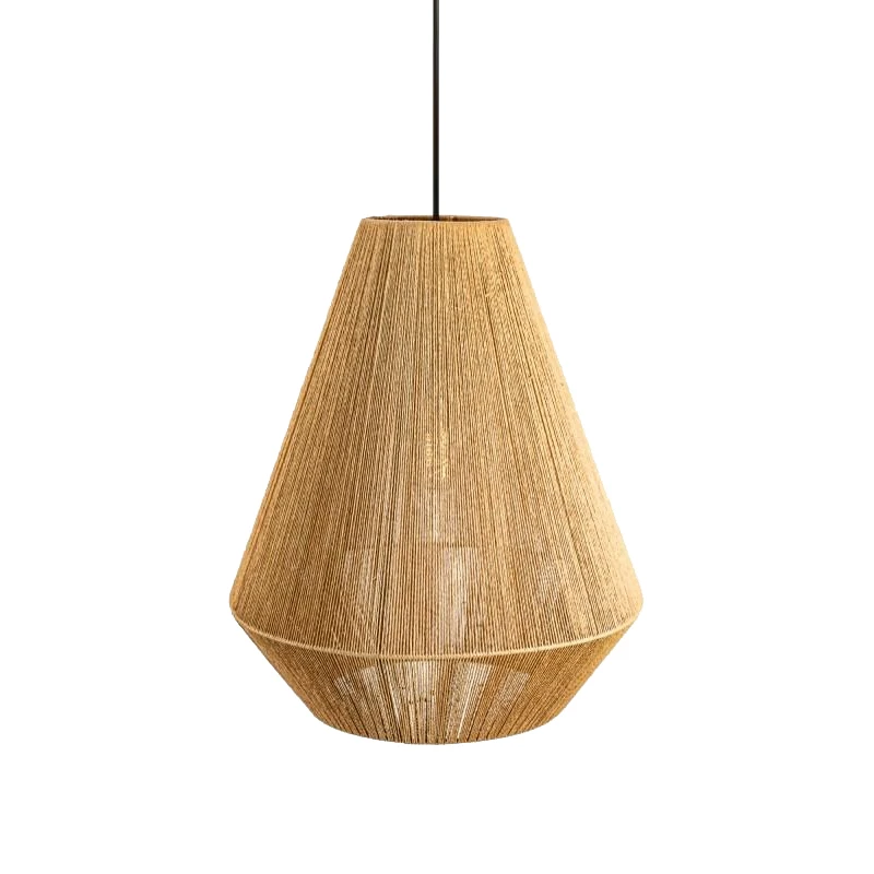 Imagem -06 - Bonbon Japonês Hemp Rope Pendant Light Rattan Madeira Tecida Luz Indoor Decor Lâmpadas Fit para Casa Corredor Café Bar Arte Restaurante