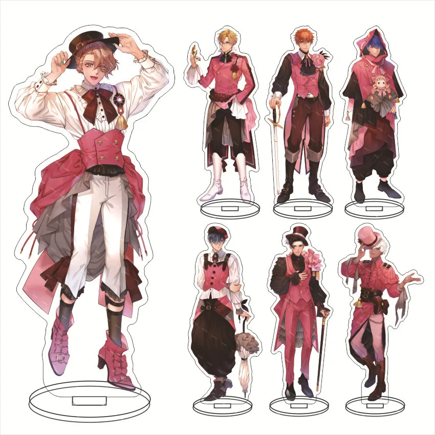 15cm Anime Obey Me! Acrylic Stand Model Plate Lucifer Mammon-Leviathan Satan Asmodeus Beelzebub Belphegor Cosplay Toy key chain