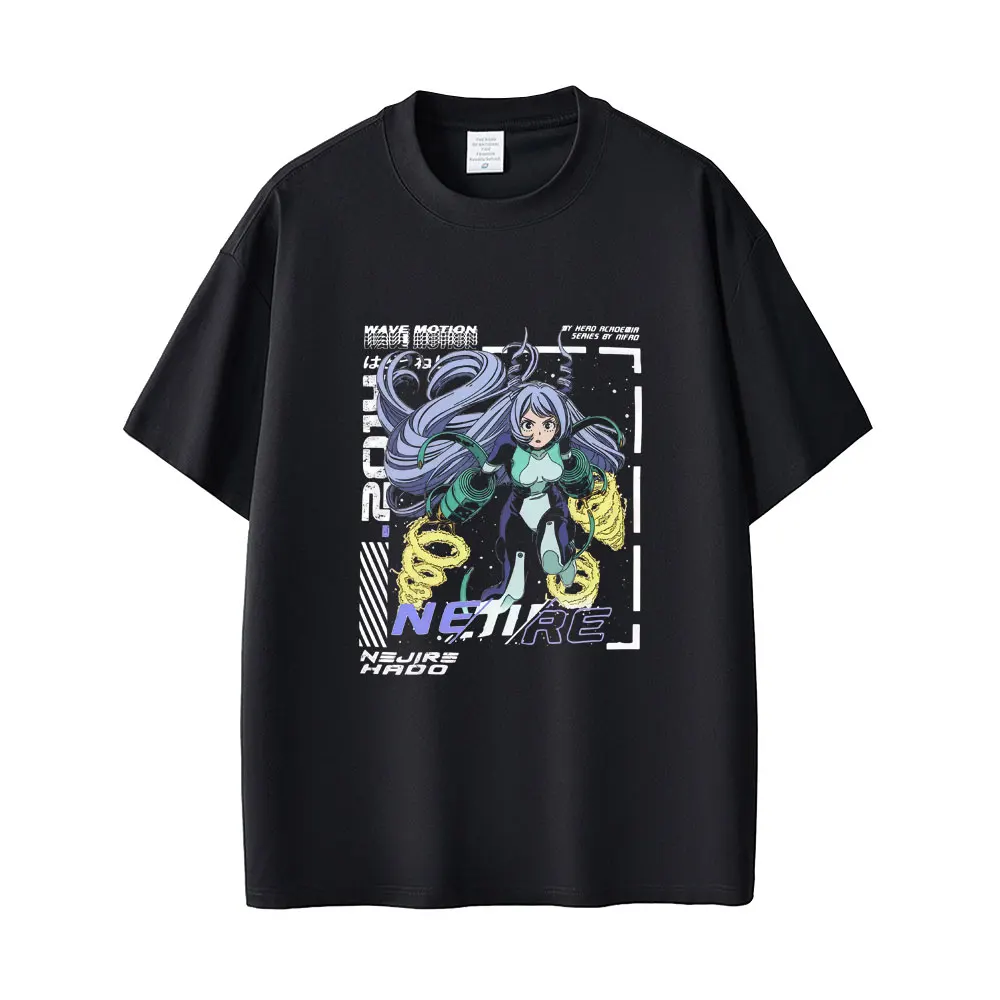 

Anime My Hero Academia T-shirt Kawaii Cute Nejire Hado Graphic T Shirts Men Women Casual Soft Cotton Oversized Crewneck Tshirt
